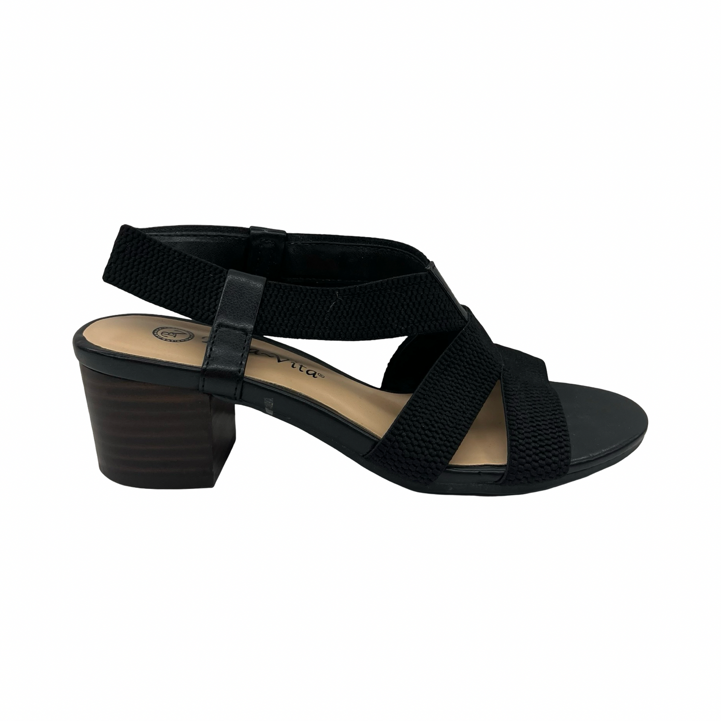 Sandals Heels Block By Clothes Mentor In Black, Size:6.5