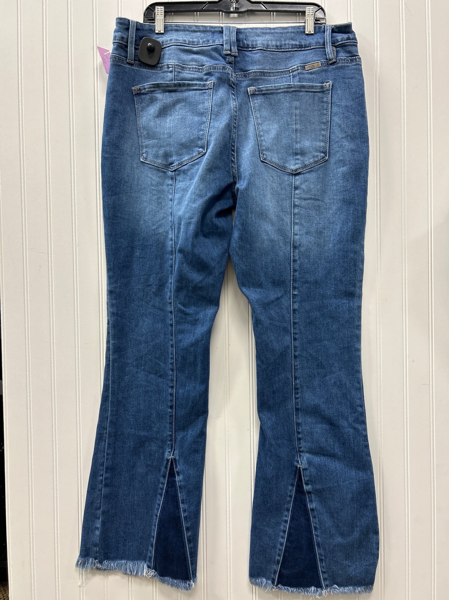 Jeans Flared By Kancan In Blue Denim, Size:18