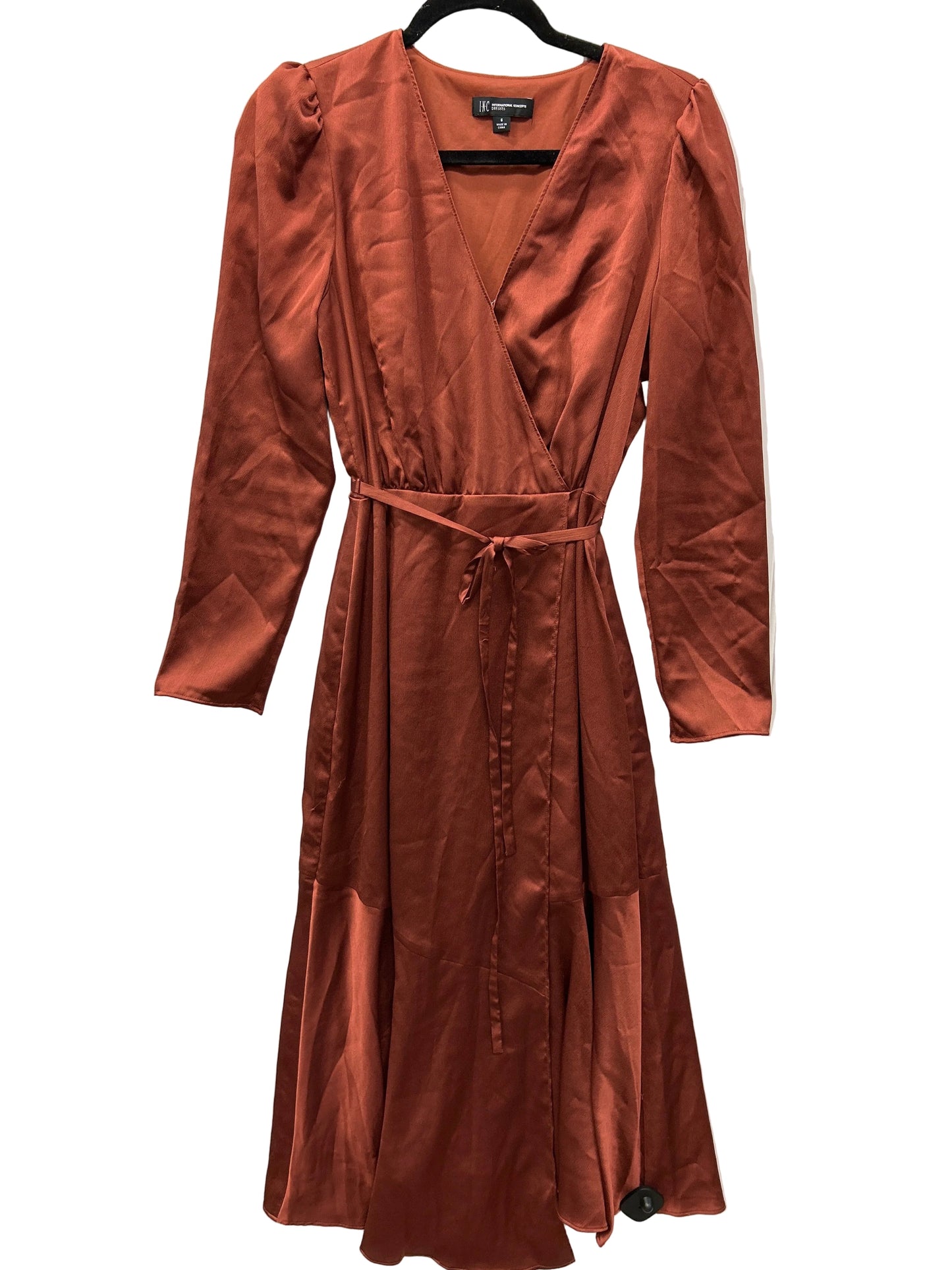 Dress Casual Midi By Inc In Brown, Size:6