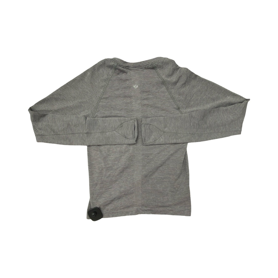 Athletic Top Ls Crewneck By Lululemon In Grey, Size:6