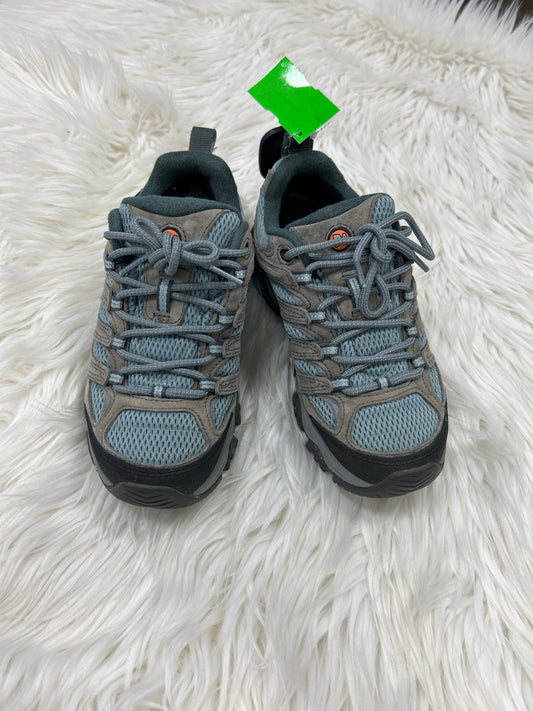 Shoes Hiking By Merrell In Blue & Grey, Size:6.5