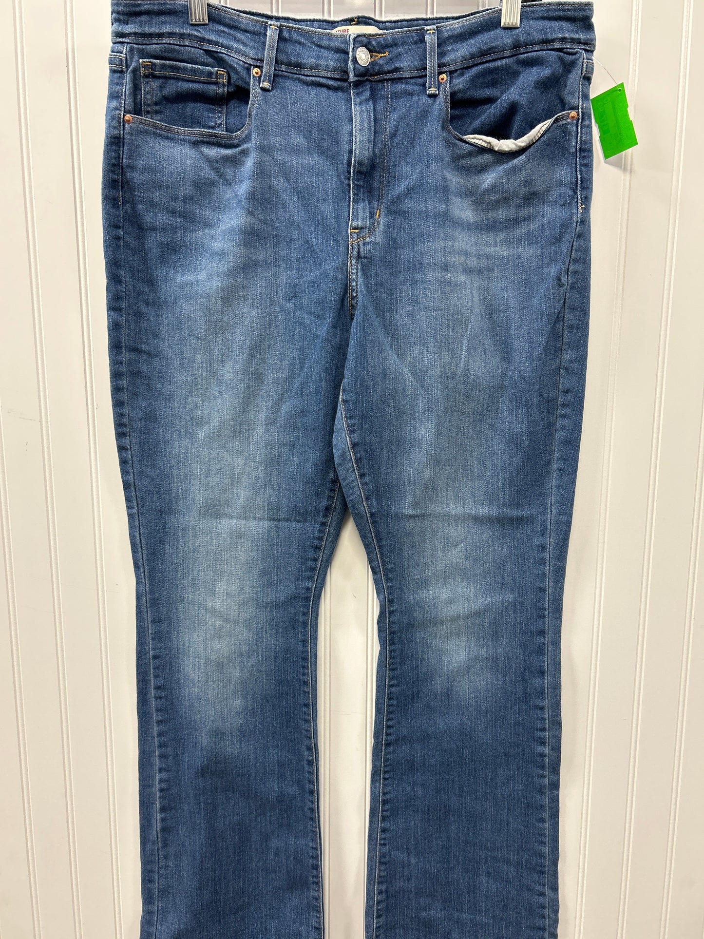 Jeans Boot Cut By Levis In Blue Denim, Size:16