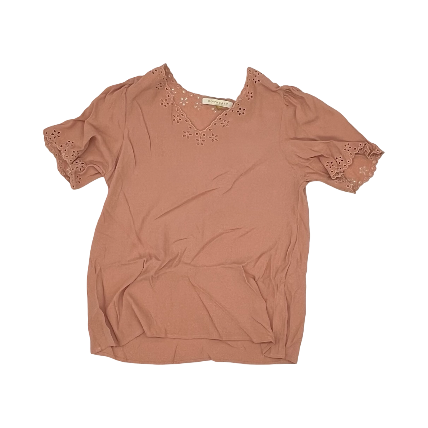 Blouse Ss By Downeast In Orange, Size:S