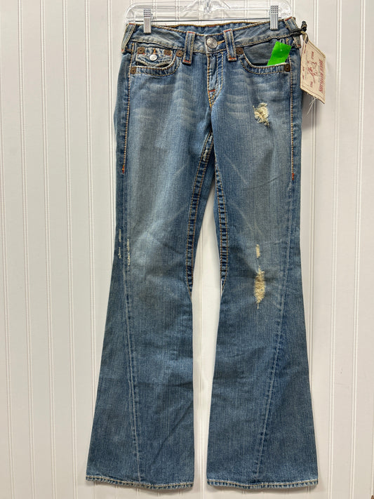 Jeans Boot Cut By True Religion In Blue Denim, Size:6 NWT