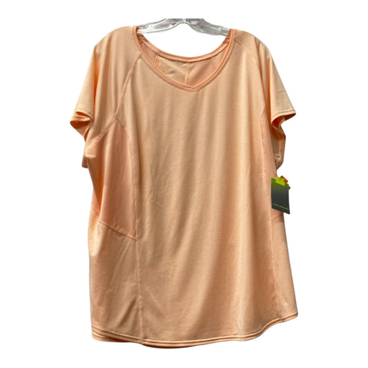 Athletic Top Ss By Tek Gear In Orange, Size:2X