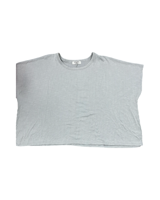 Top Ss By Zenana In Grey & White, Size:Xl