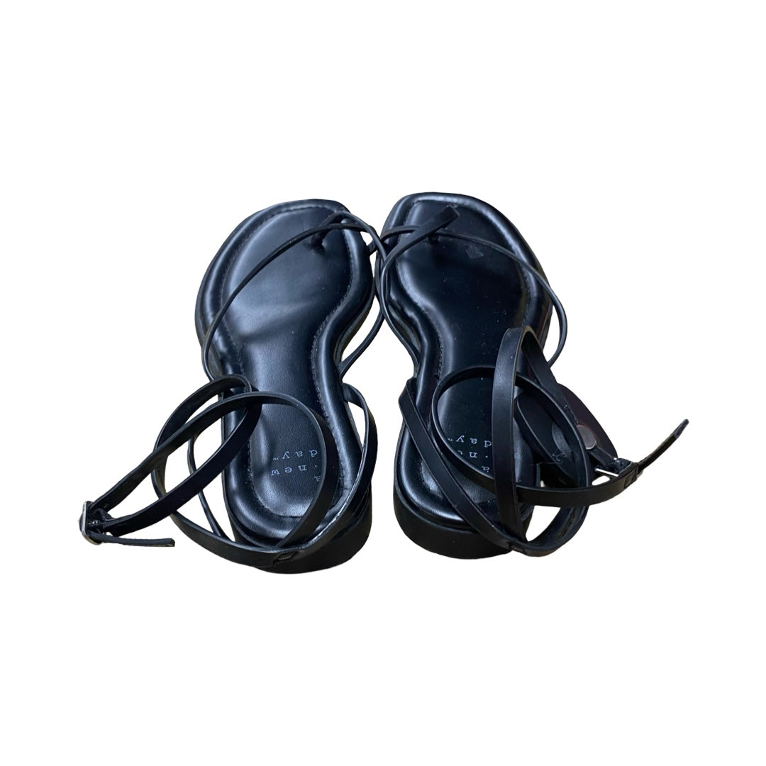 Sandals Flats By A New Day In Black, Size:8