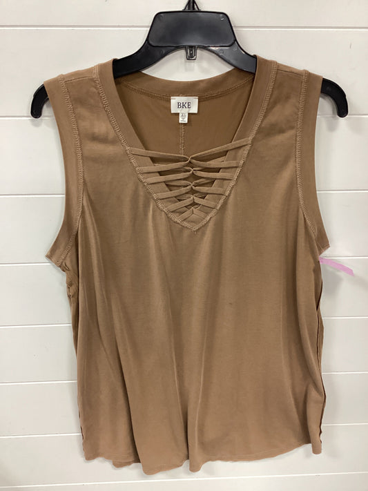 Top Sleeveless By Bke In Brown, Size:Xl