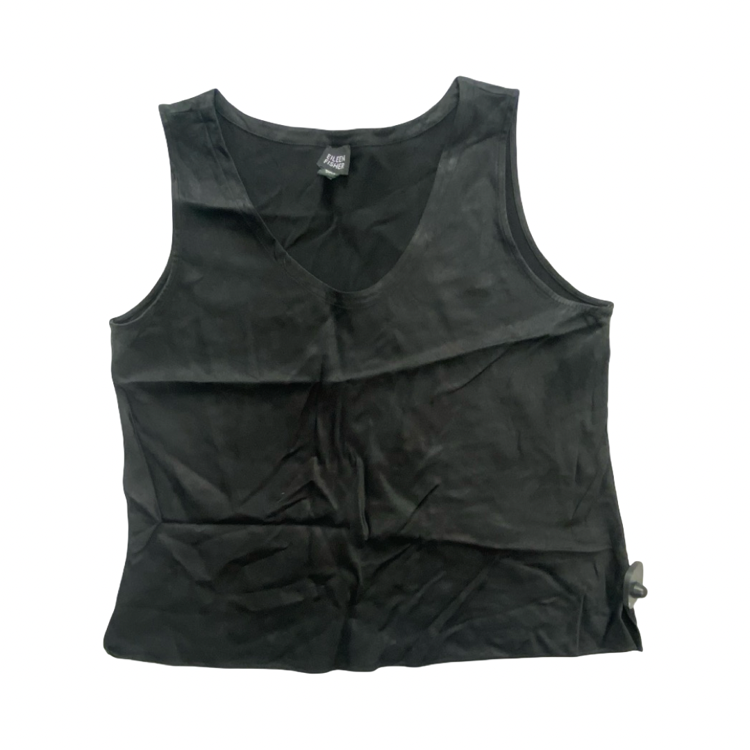 Top Sleeveless Designer By Eileen Fisher In Black, Size:Xl
