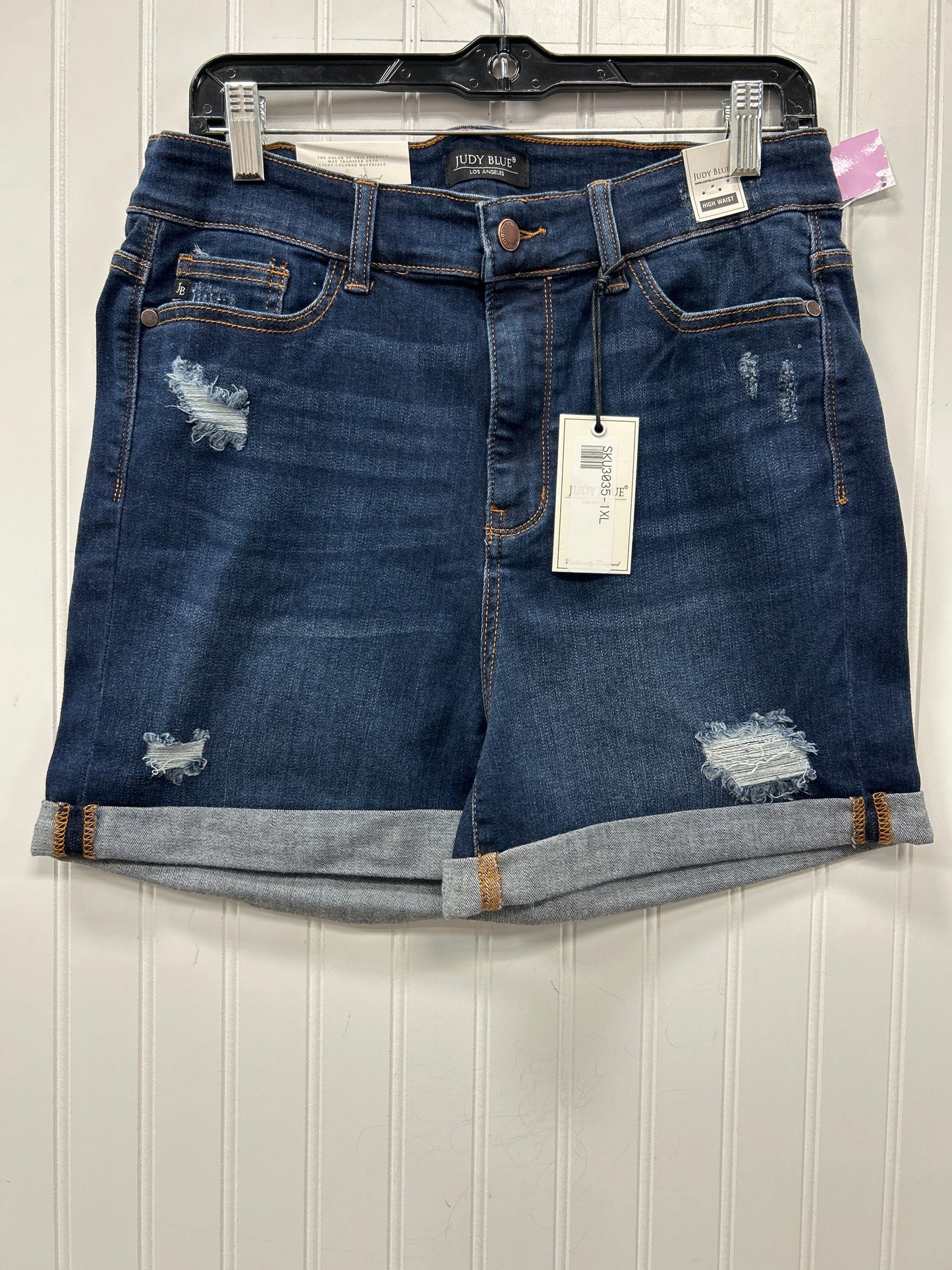 Shorts By Judy Blue In Blue Denim, Size:1X