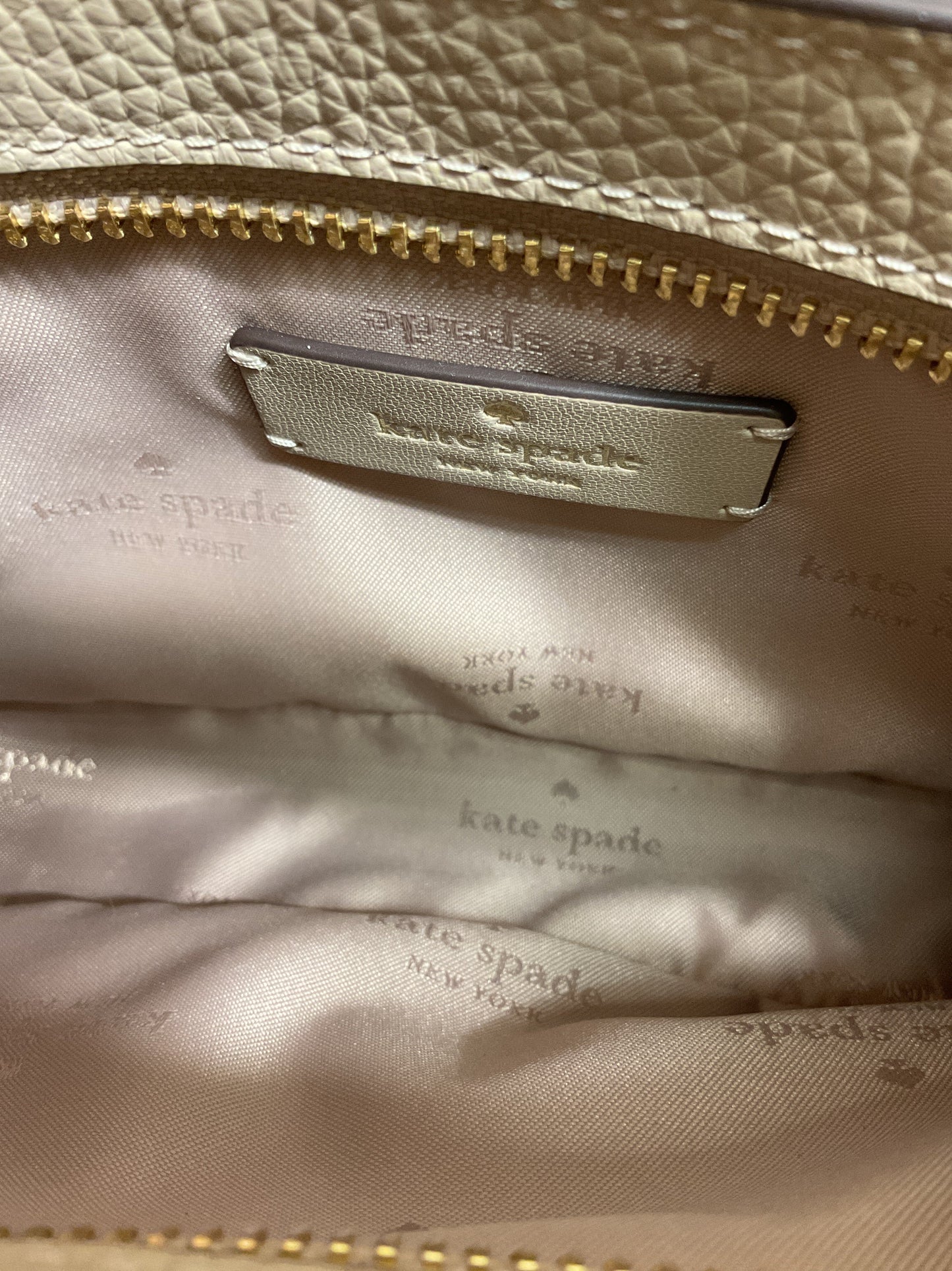 Handbag Designer By Kate Spade In Taupe, Size:Small