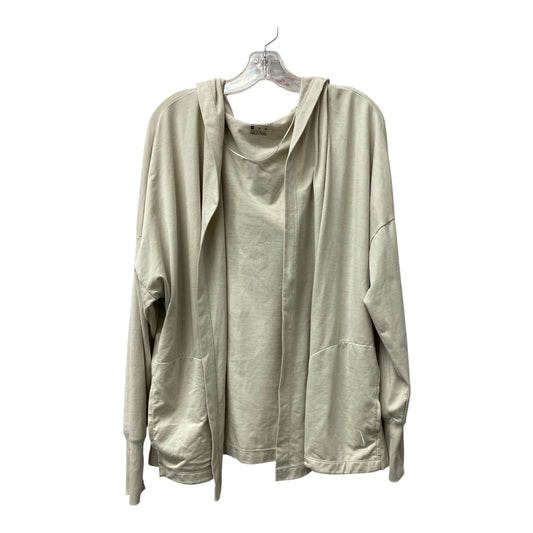 Athletic Jacket By Nike Apparel In Beige, Size:1X