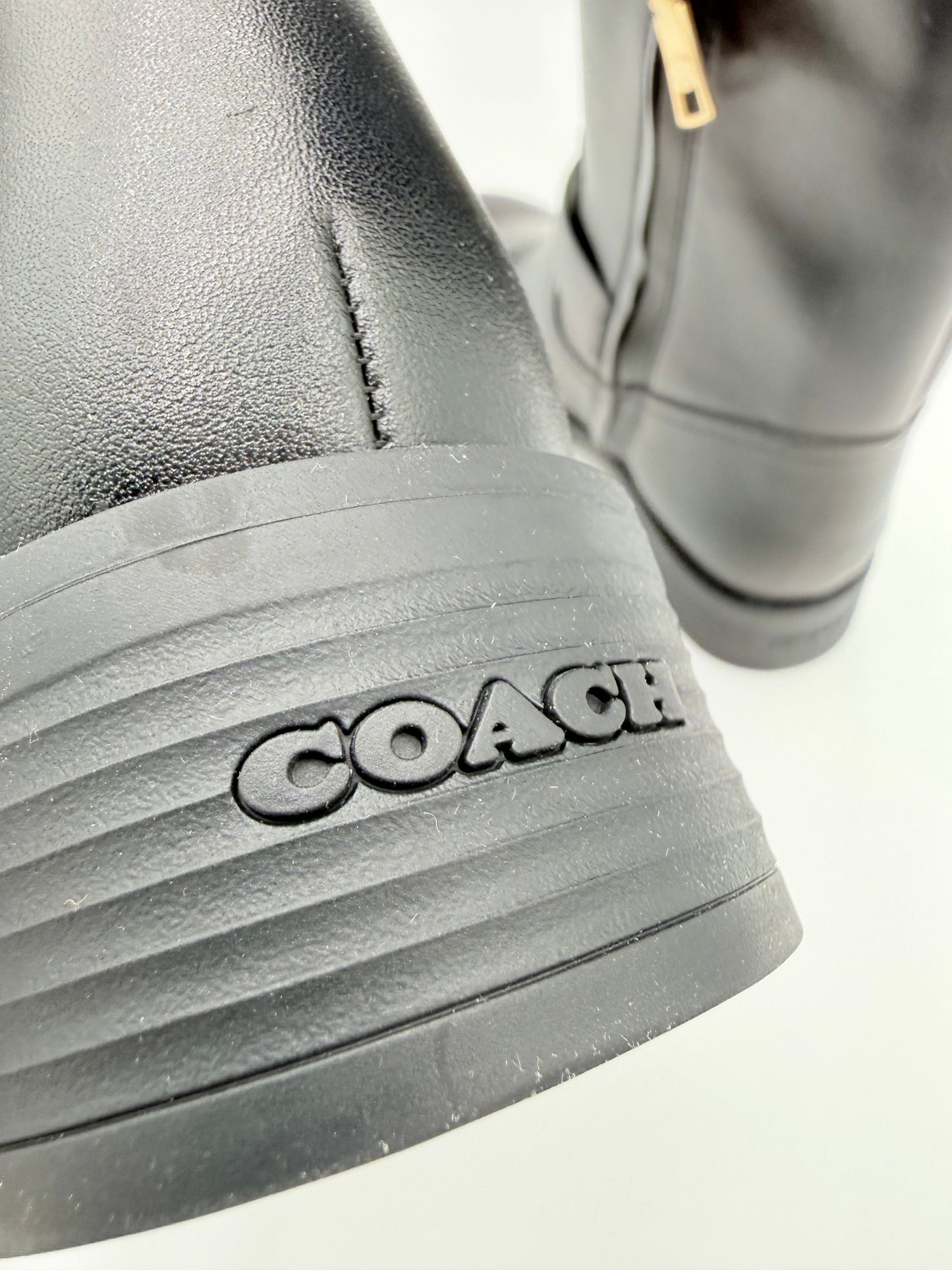 Boots Designer By Coach In Black, Size: 8.5
