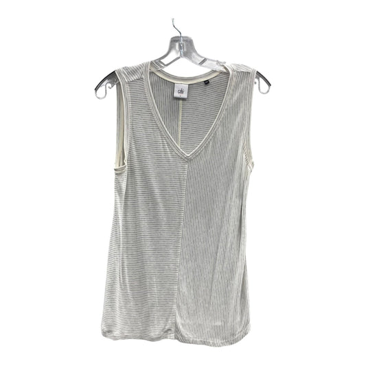 Top Sleeveless By Cabi In Grey & White, Size:S