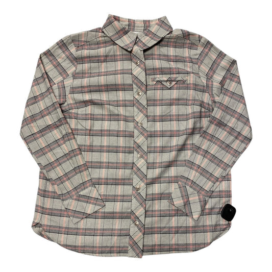 Top Ls By Cabi In Plaid Pattern, Size:M