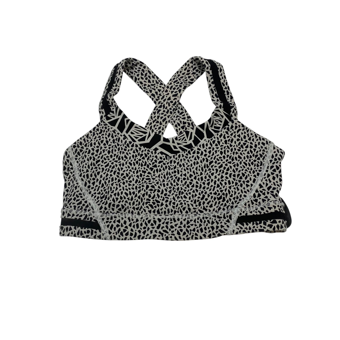 Athletic Bra By Lululemon In Black & White, Size:S