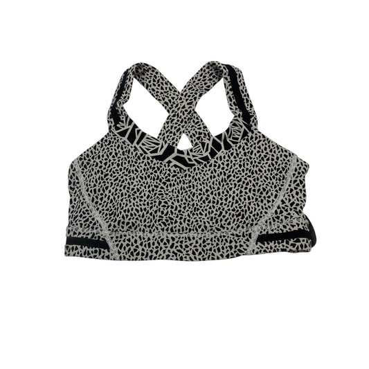 Athletic Bra By Lululemon In Black & White, Size:S