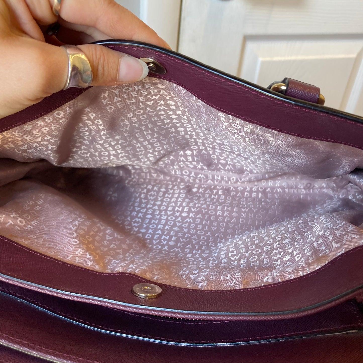 Crossbody Designer By Kate Spade In Maroon, Size:Medium