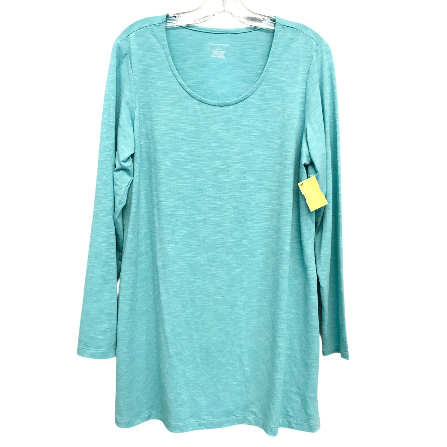 Top Ls Basic By Christopher And Banks In Blue, Size:L