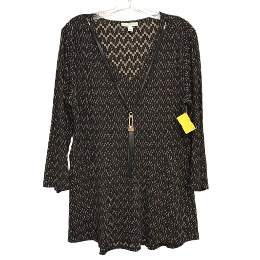 Top Ls By Dana Buchman In Black & Tan, Size:Xl