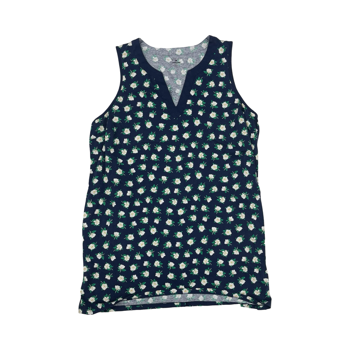 Dress Casual Short By Lands End In Blue & White, Size:3X
