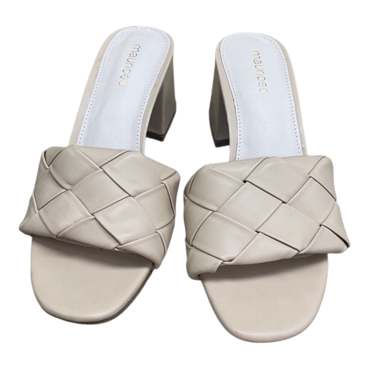 Sandals Heels Block By Maurices In Beige, Size:6