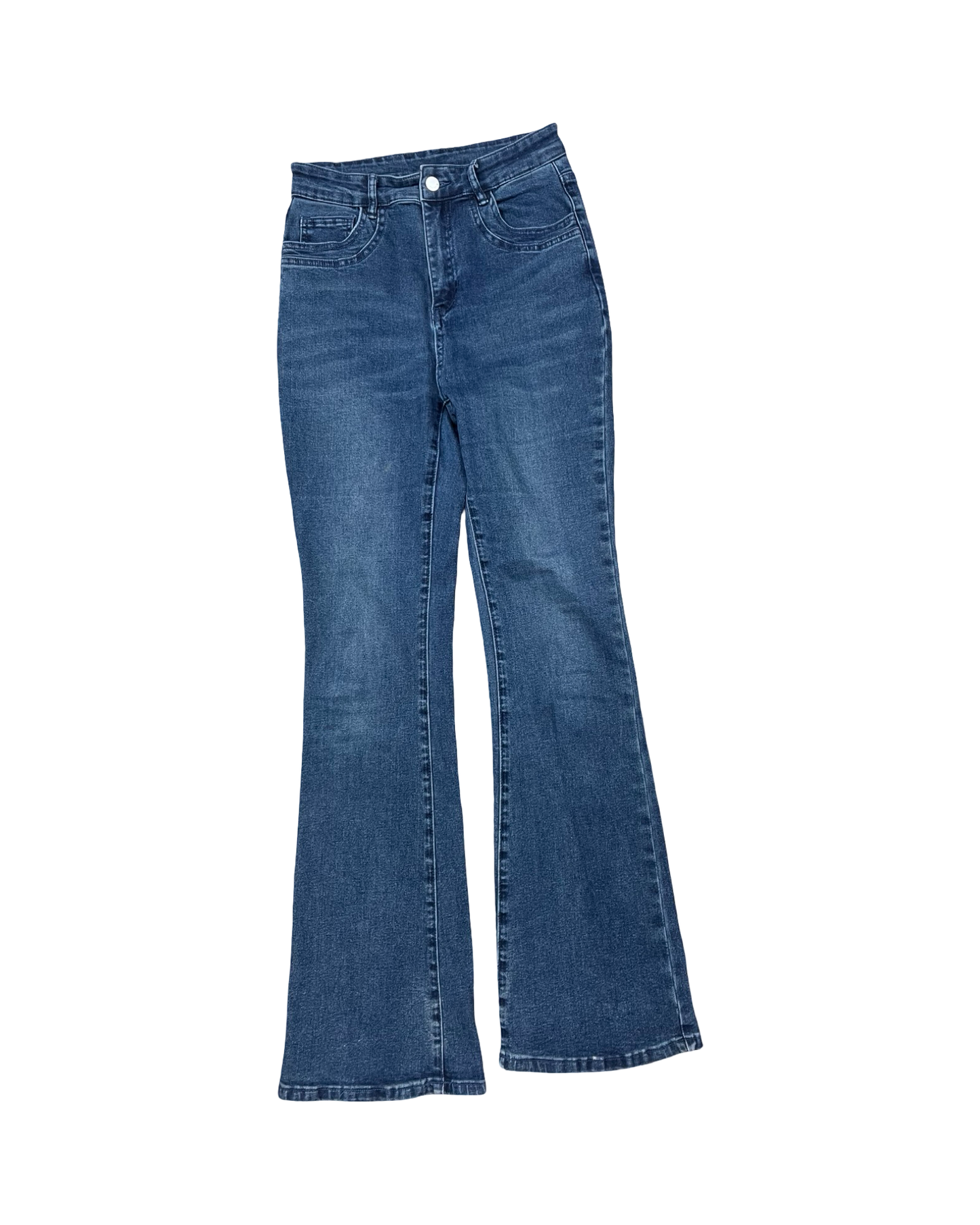Jeans Boot Cut By Shein In Blue Denim, Size:6