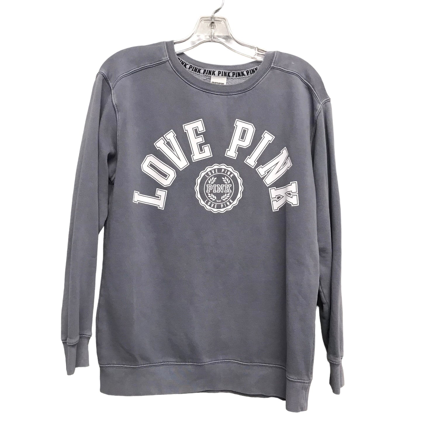 Sweatshirt Collar By Victorias Secret In Grey & White, Size:Xs