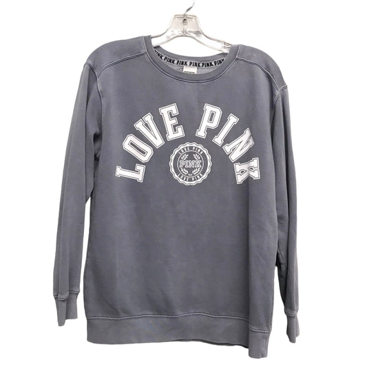 Sweatshirt Collar By Victorias Secret In Grey & White, Size:Xs