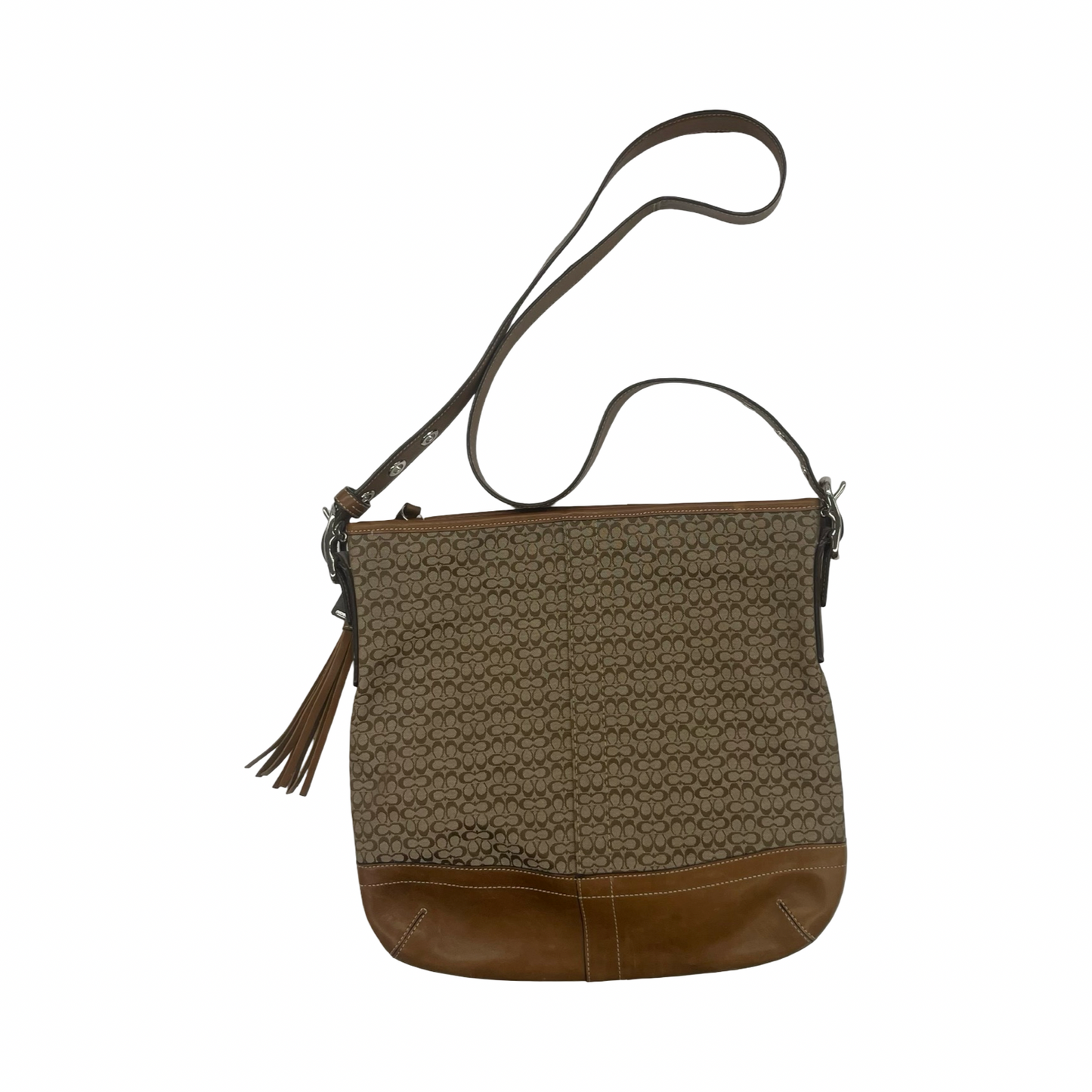 Crossbody Designer By Coach In Brown, Size:Medium