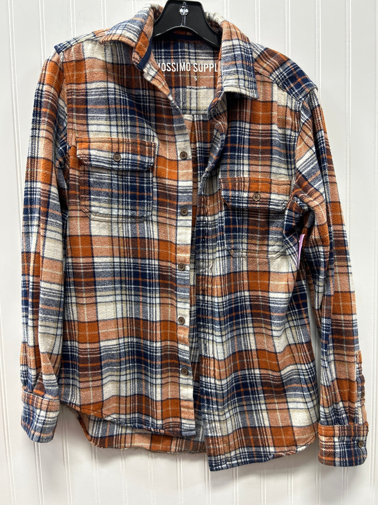 Top Ls By Mossimo In Plaid Pattern, Size:S