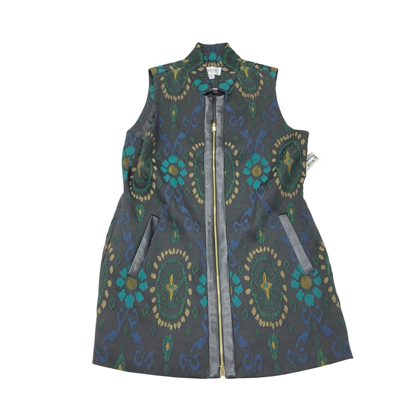 Dress Casual Midi By Per Se In Multi, Size:Xl