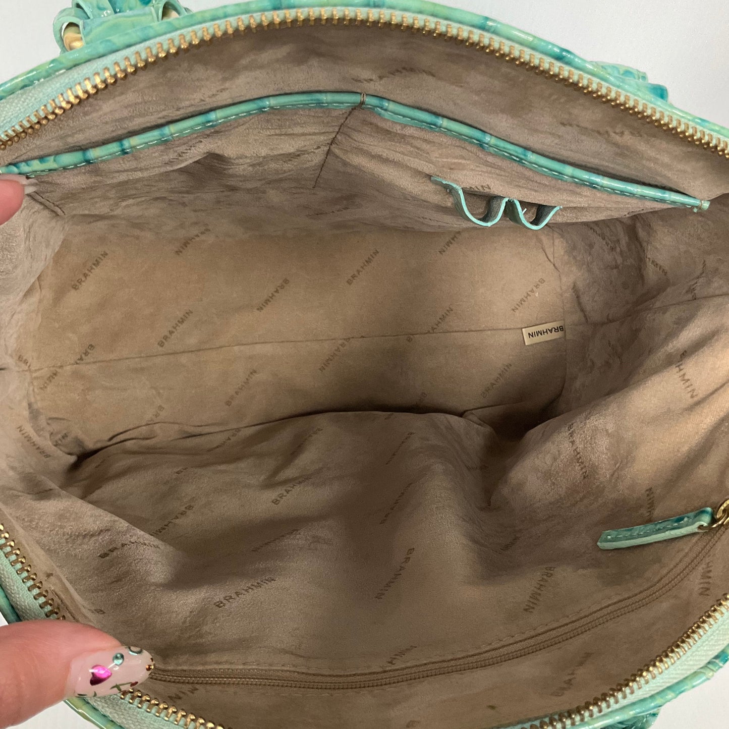 Handbag Designer By Brahmin, Size: Large