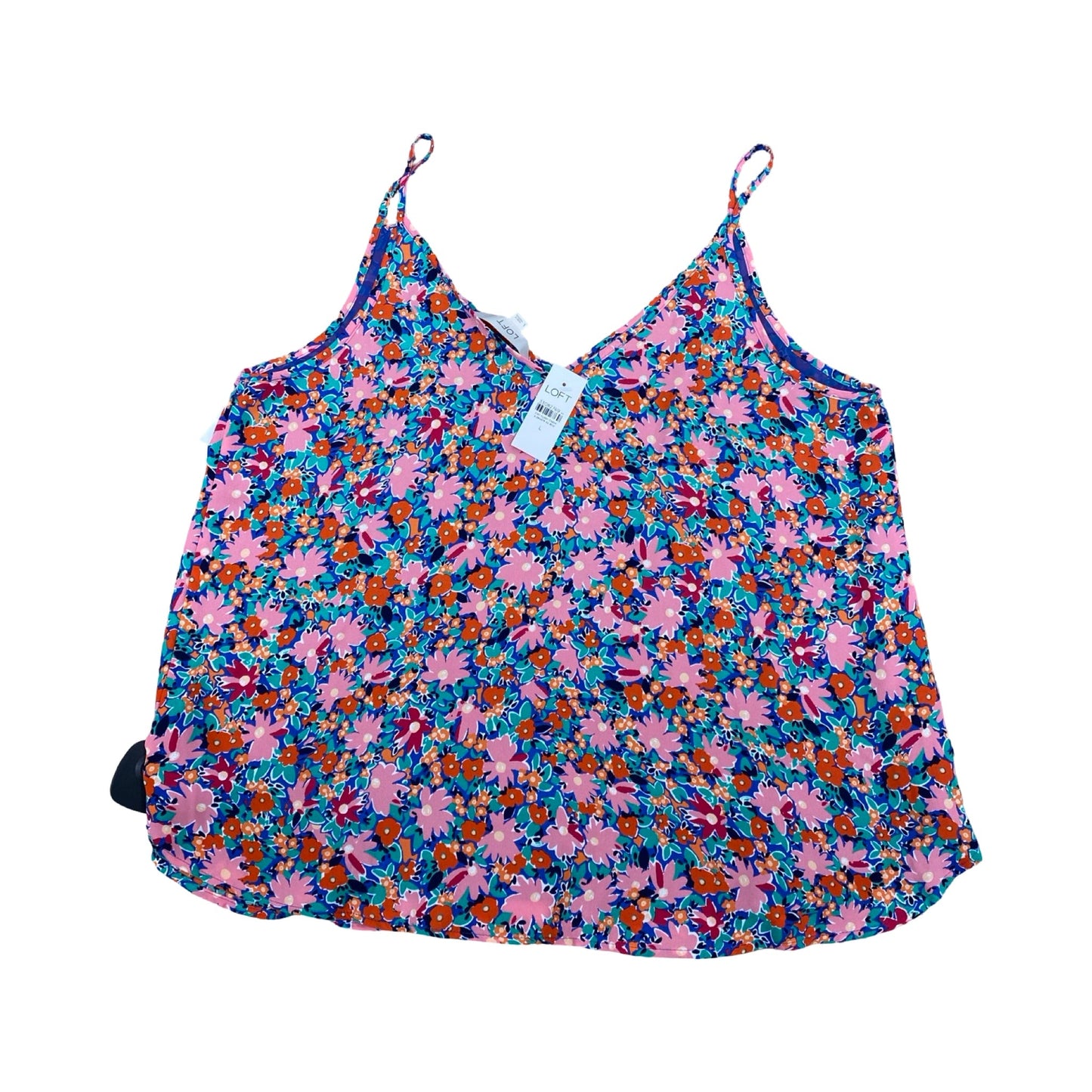 Top Sleeveless By Loft In Floral Print, Size:L