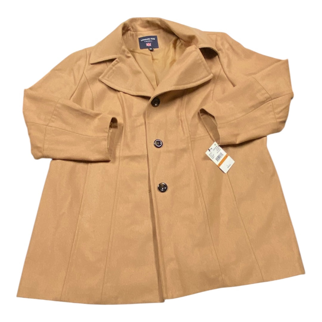 Coat Peacoat By London Fog In Tan, Size:3X