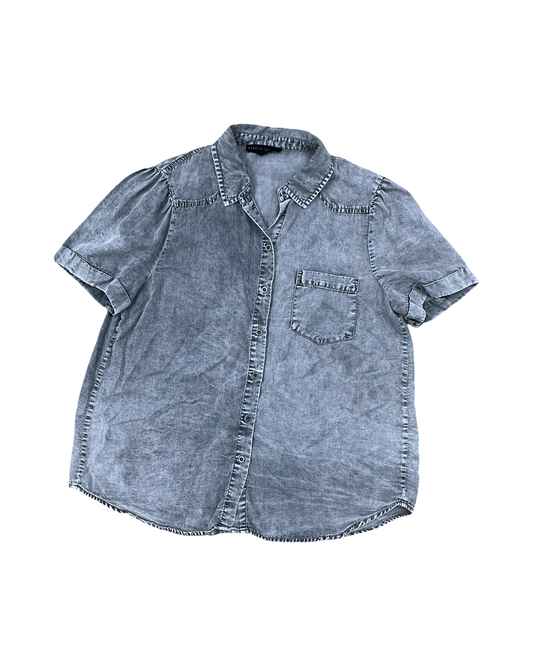 Blouse Ss By Jane And Delancey In Grey, Size:M