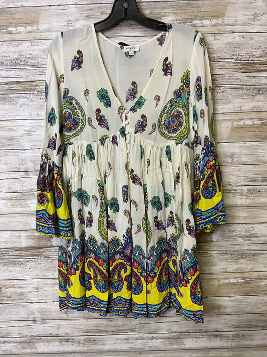 Dress Casual Short By Umgee In Cream & Green, Size:S