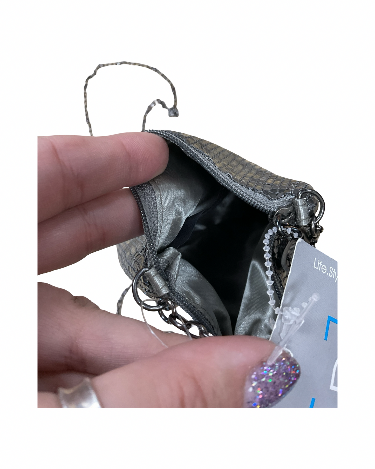 Crossbody By Relativity In Silver, Size:Small
