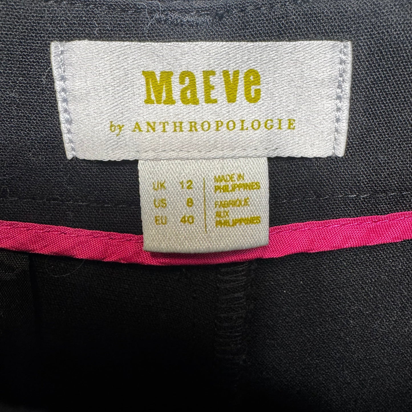 Avery Wide-Leg Trouser Pants By Maeve In Black, Size: 8