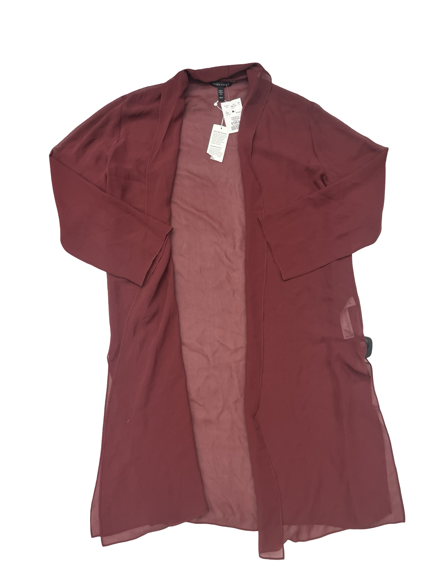 Swimwear Cover-Up Designer By Eileen Fisher In Maroon, Size:Xs