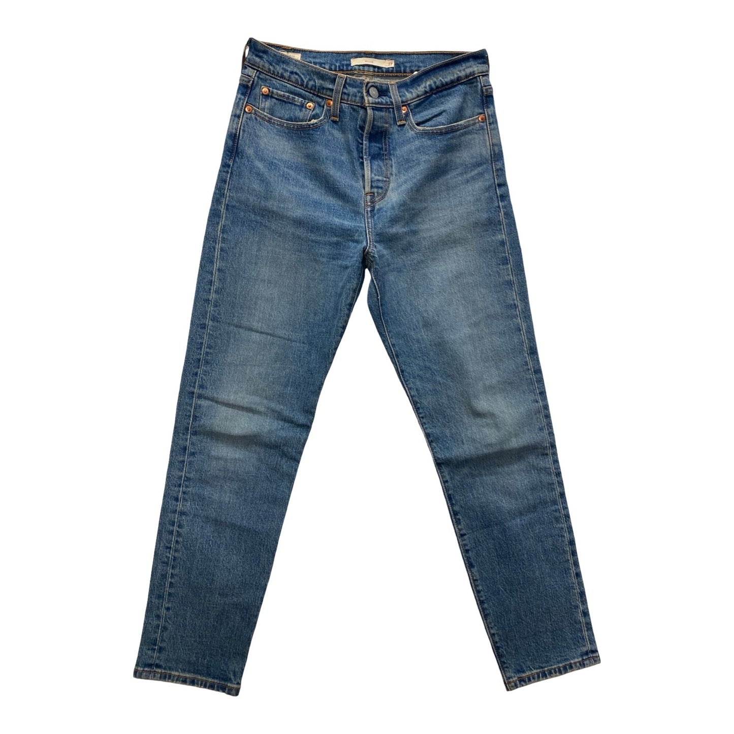 Jeans Straight By Levis In Blue Denim, Size:4