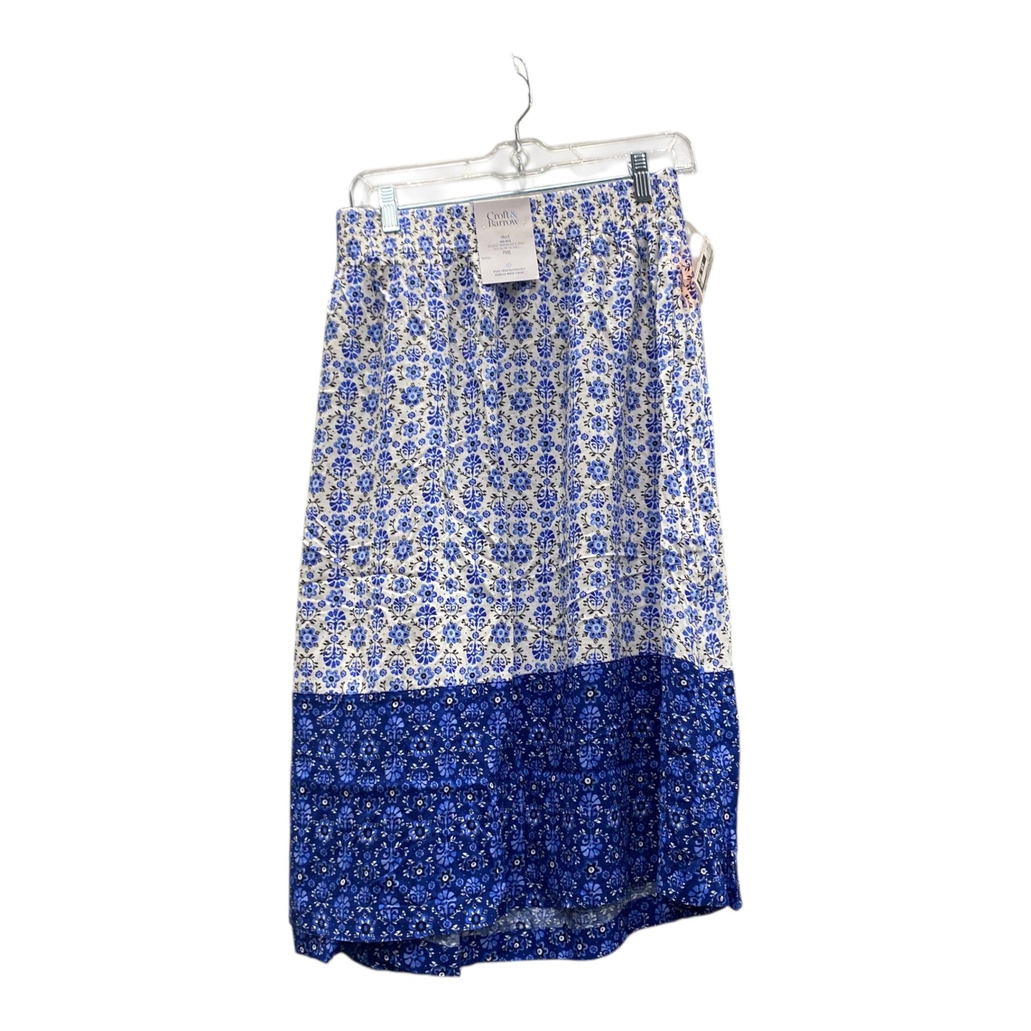 Skirt Mini & Short By Croft And Barrow In Blue & White, Size:20P
