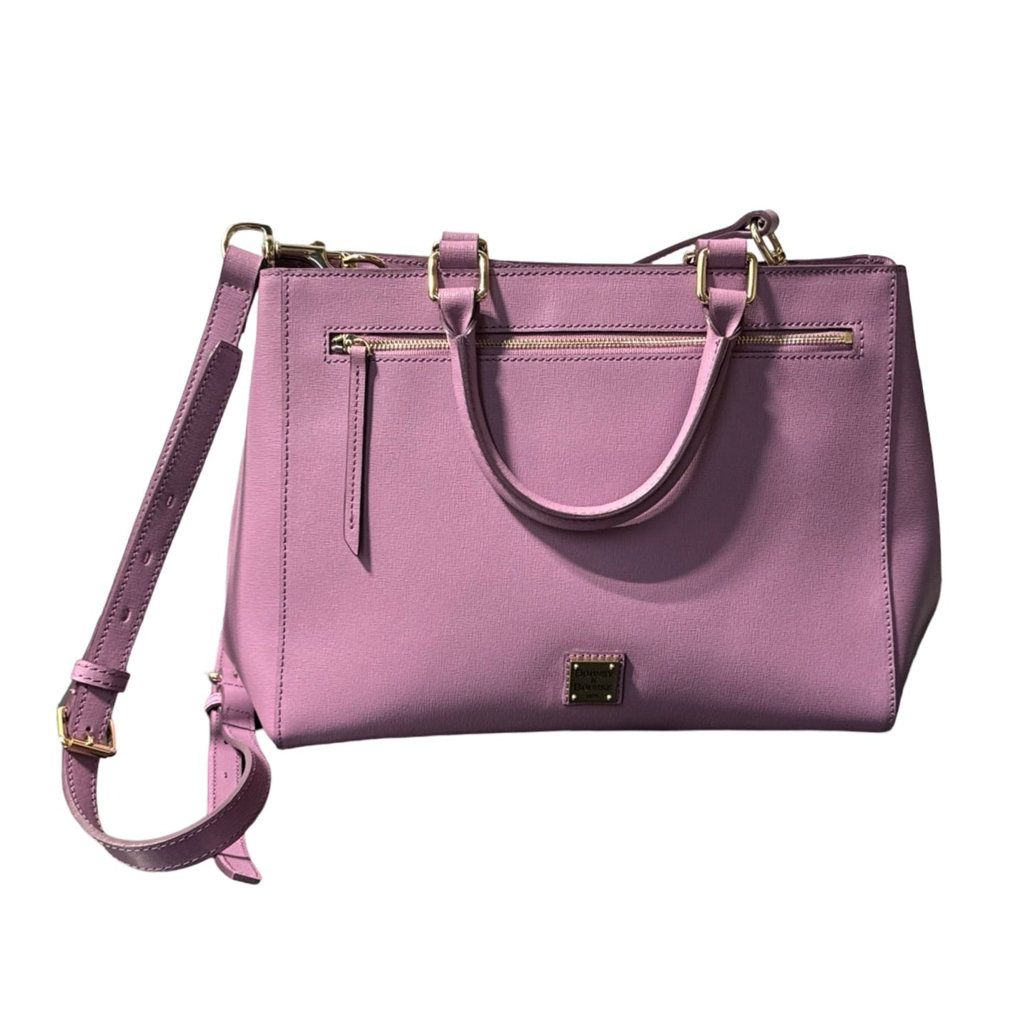 Purple Handbag Designer Dooney And Bourke, Size Medium