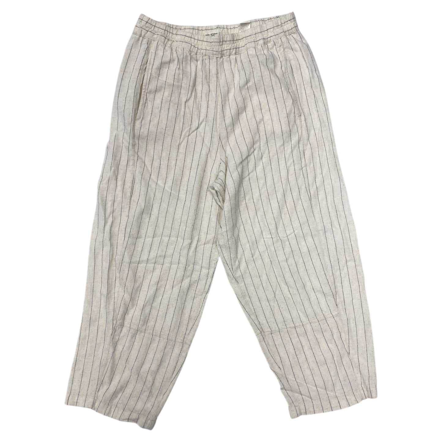 Pants Linen By Max Studio In Black & Tan, Size:L