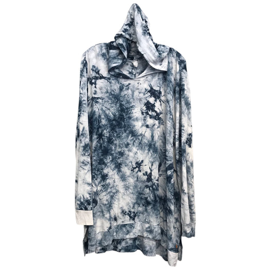 Athletic Sweatshirt Hoodie By Livi Active In Tie Dye Print, Size:3X