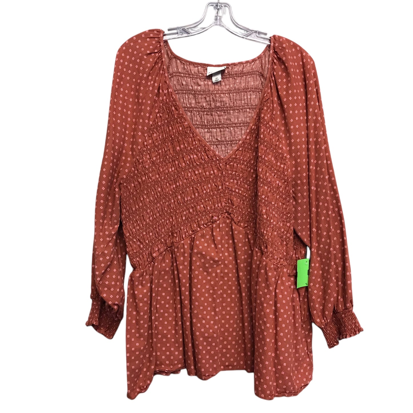 Top Ls By Ava & Viv In Orange, Size:3X