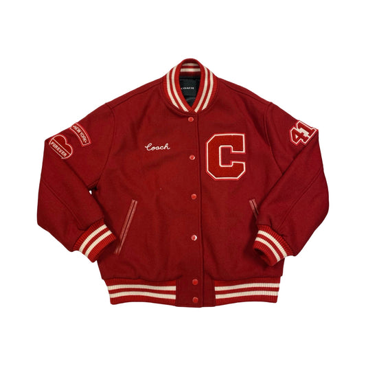 Jacket Designer By Coach In Red, Size:Xs