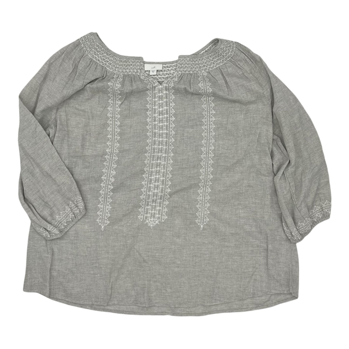 GREY TOP 3/4 SLEEVE by J. JILL Size:XL