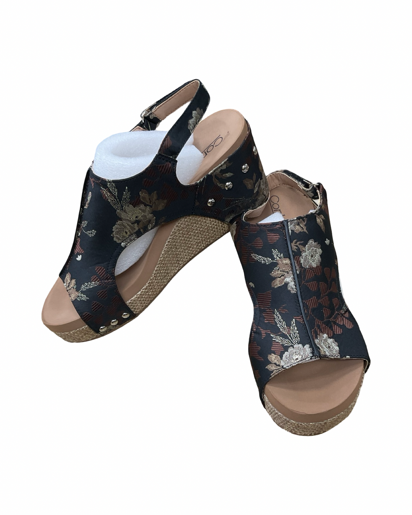 Shoes Heels Wedge By Corkys In Black & Brown, Size:9