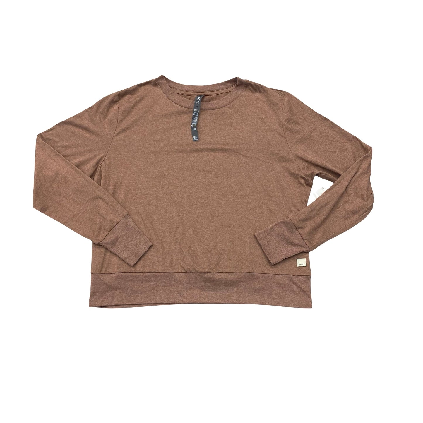 Athletic Top Ls Crewneck By Vuori In Brown, Size:L